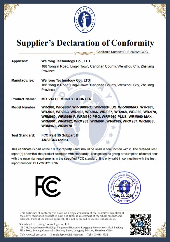 FCC: Mix Value Money Counter - WRM960,  WR-960